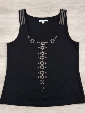 GAP Black Tank Top with Silver Stud Detail